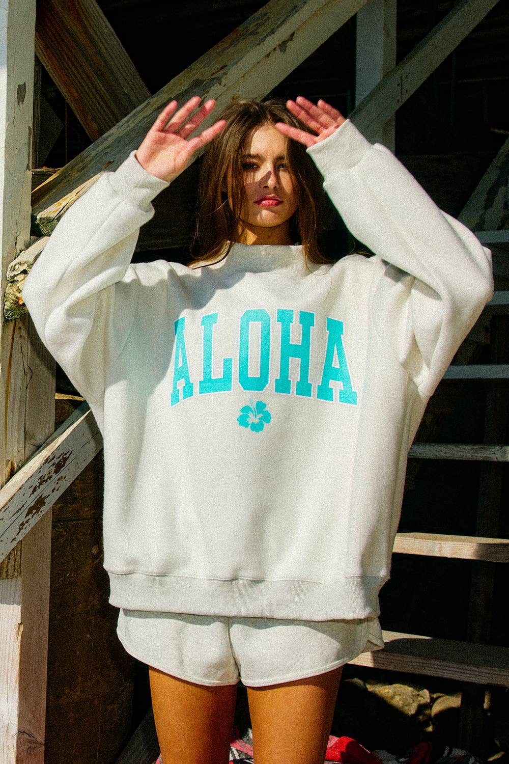 Hawaii/Aloha Reversible Mock Neck