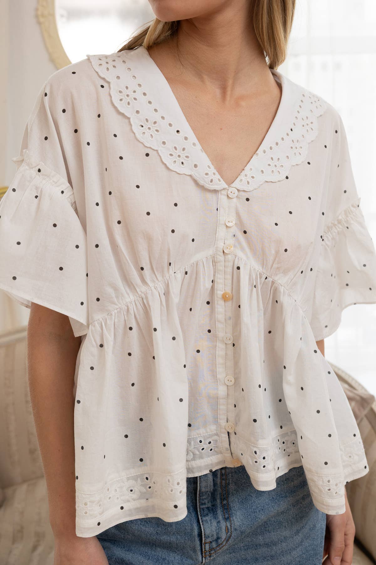 Elanor Polka Dot Blouse