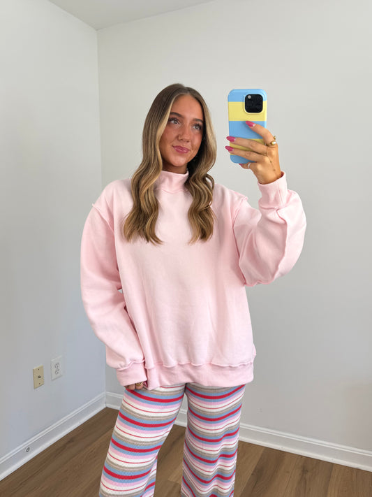 Pretty in pink Mock neck