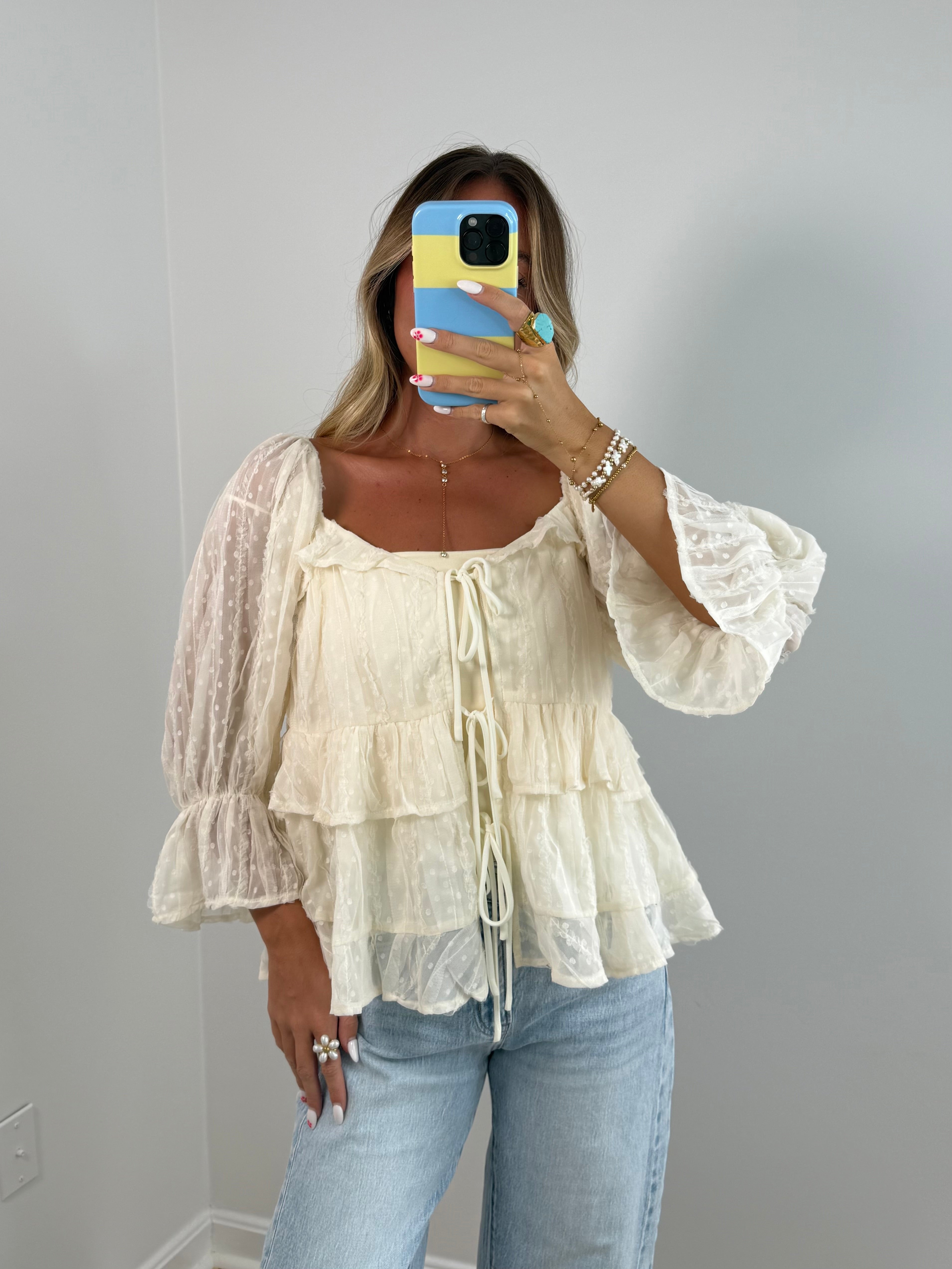 Brinley Tie-Front Blouse