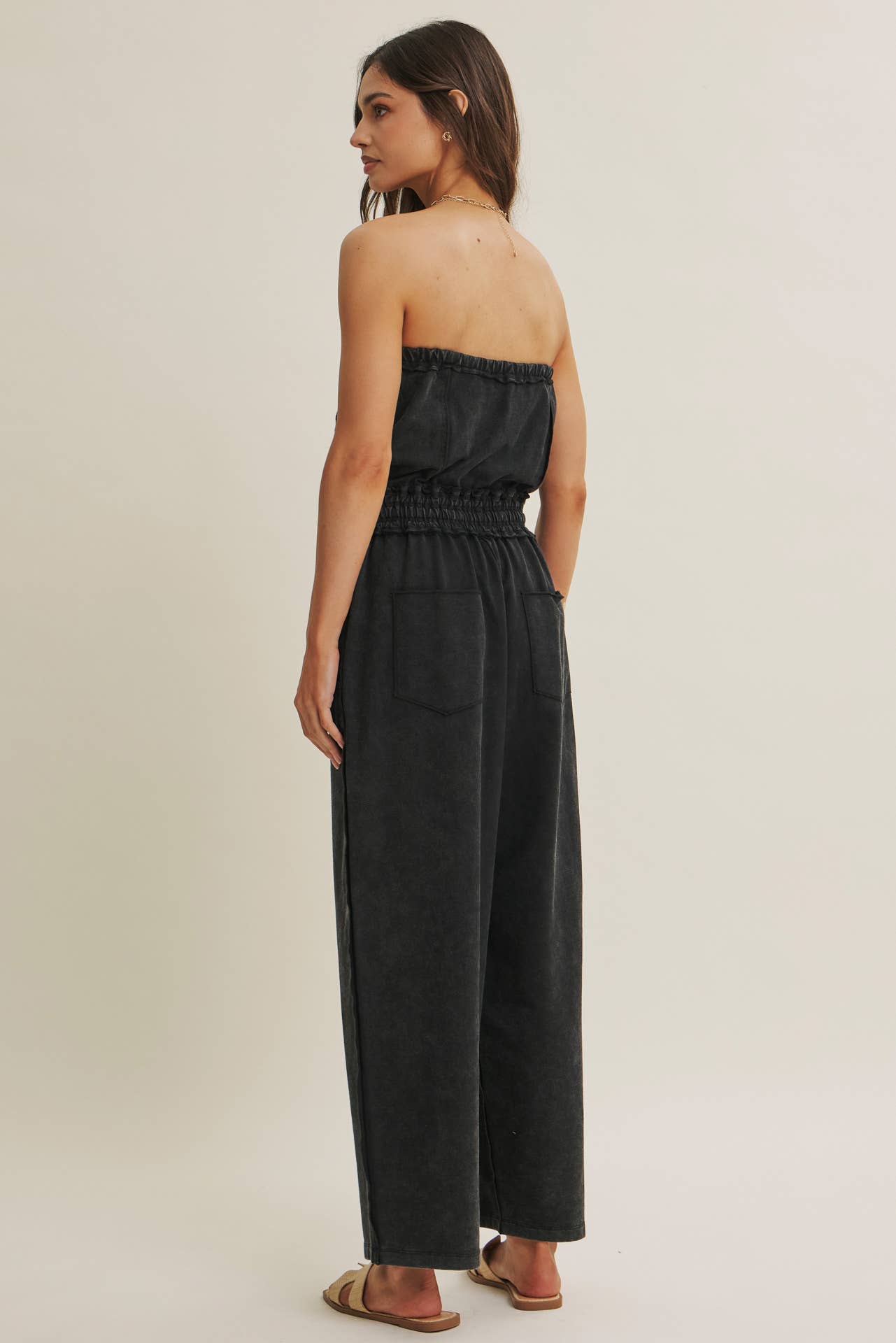 Strapless Barrel Jumpsuit