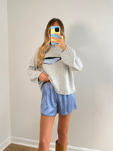 Dreamy Blue Silk Shorts
