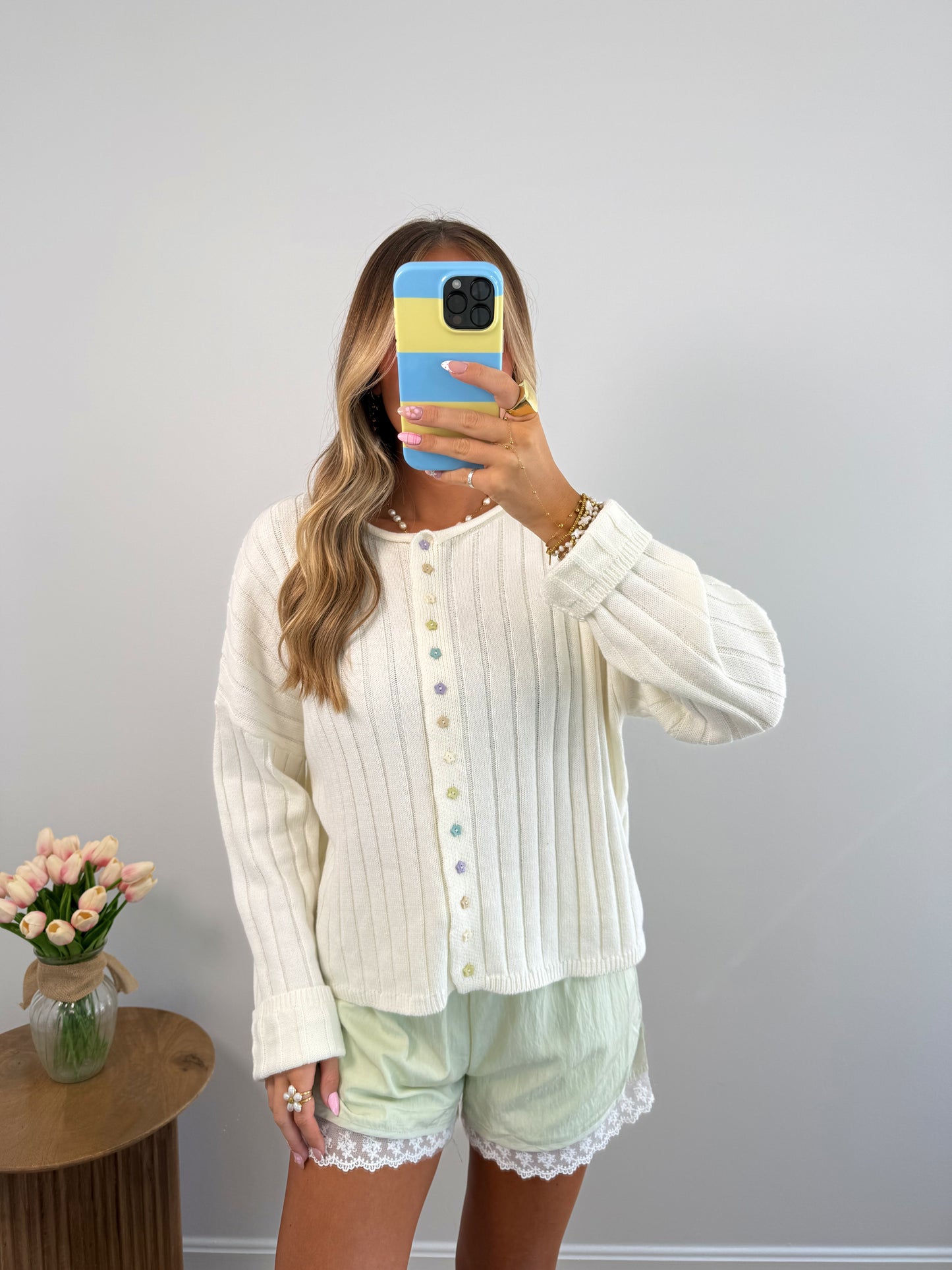 Petal Button Cardigan