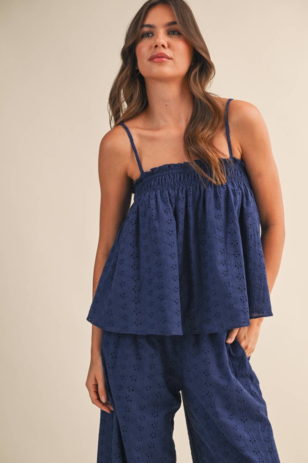 Navy Eyelet Set