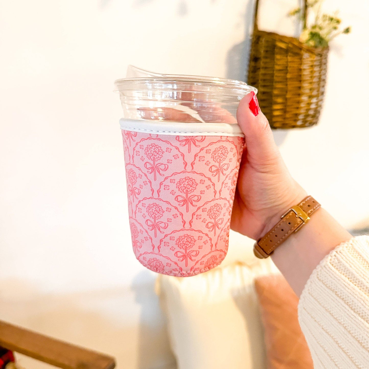 Pink Hydrangeas Coffee Sleeve