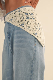 Charlie Crochet Scarf Accent Jeans