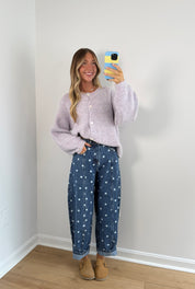 Wisteria Fuzzy Cardi - Lavender