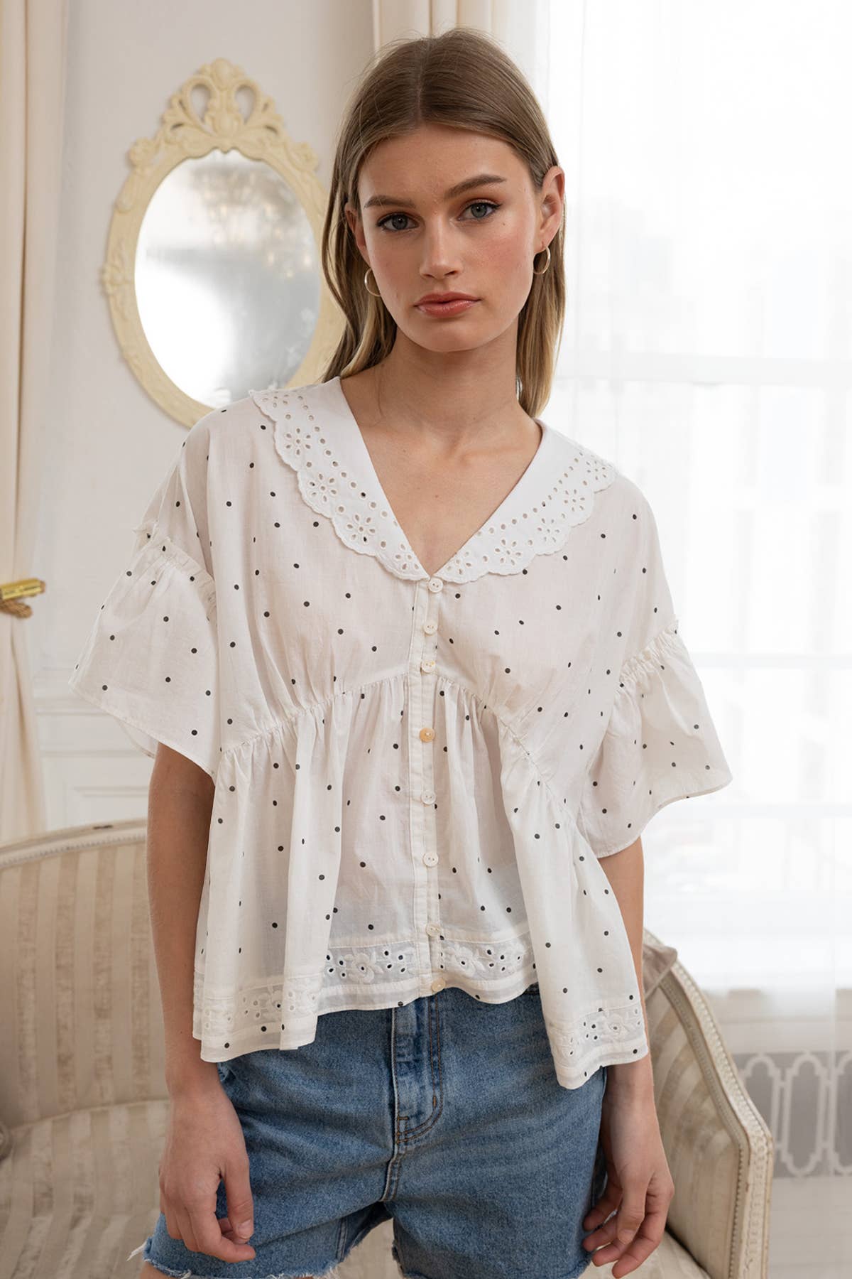 Elanor Polka Dot Blouse