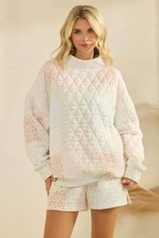 Petal Patch Mock Neck