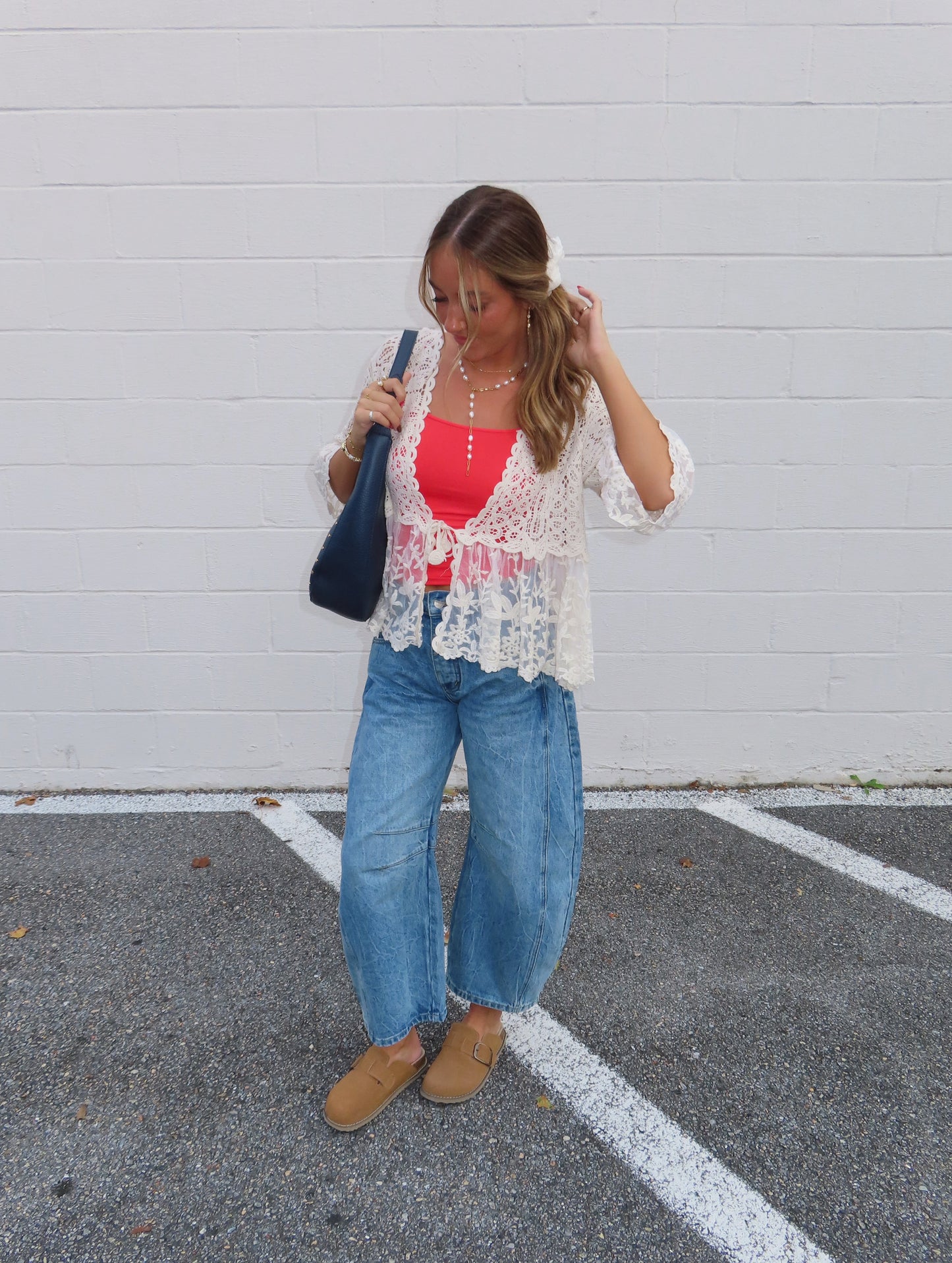 Carefree Tie Front Top