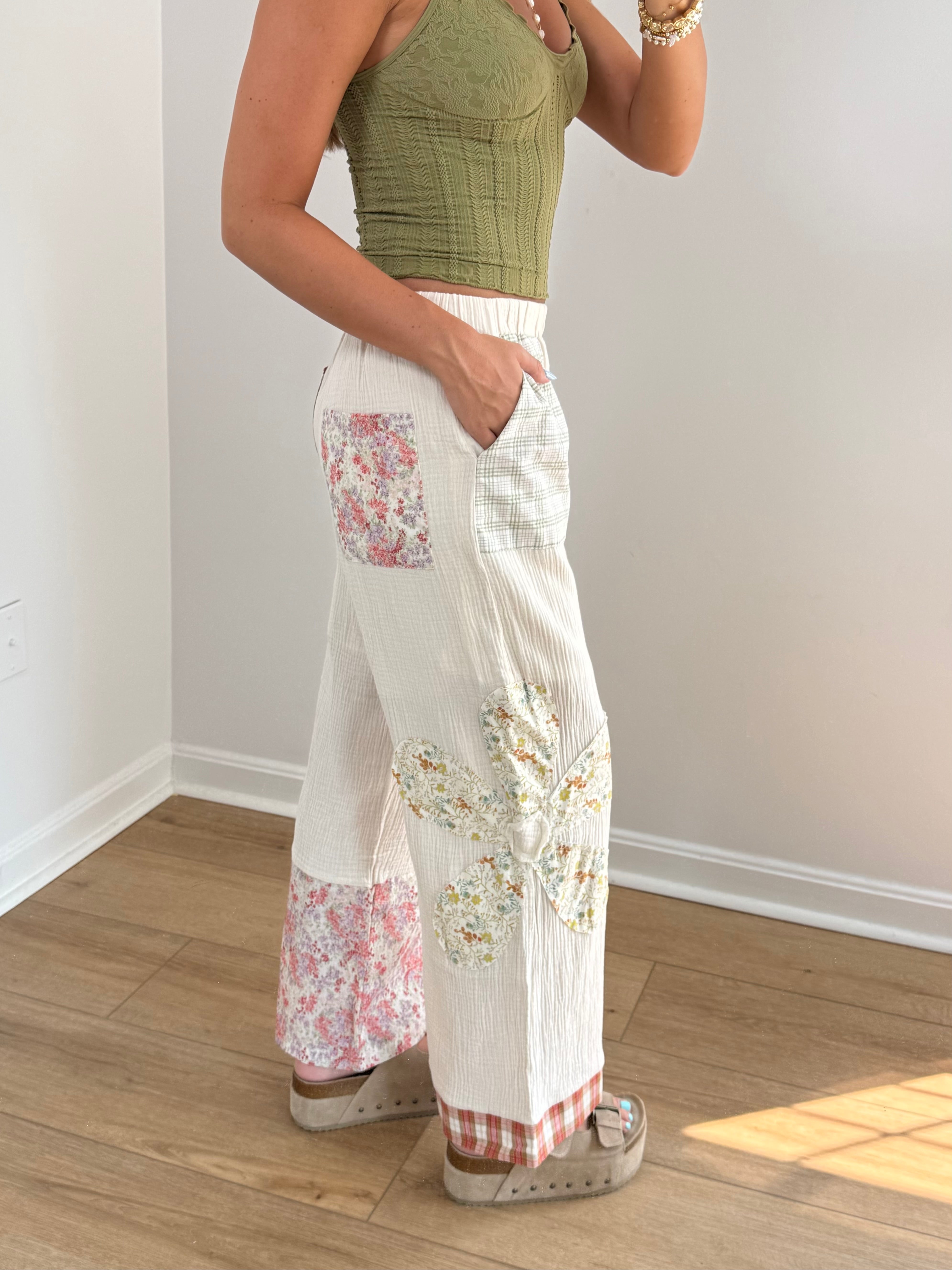 Last Bloom Patchwork Pants
