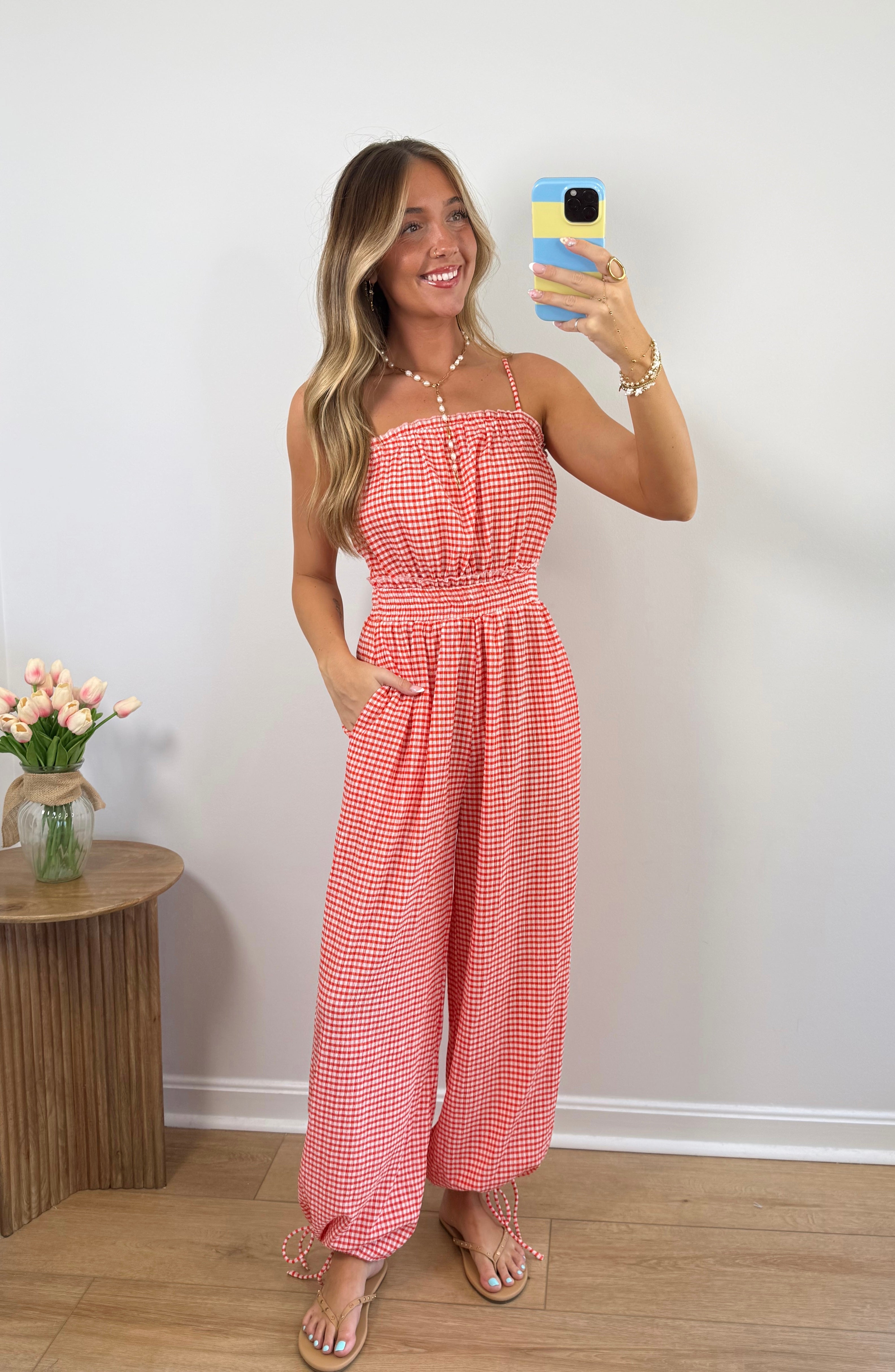 Gingham Jumpsuit