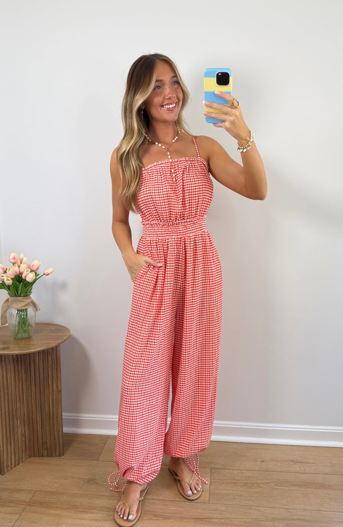 Gingham Jumpsuit