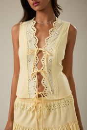 Buttercup Tie Front Top