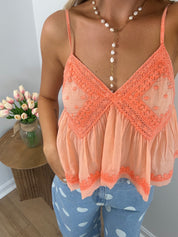 Delilah Tank- Coral