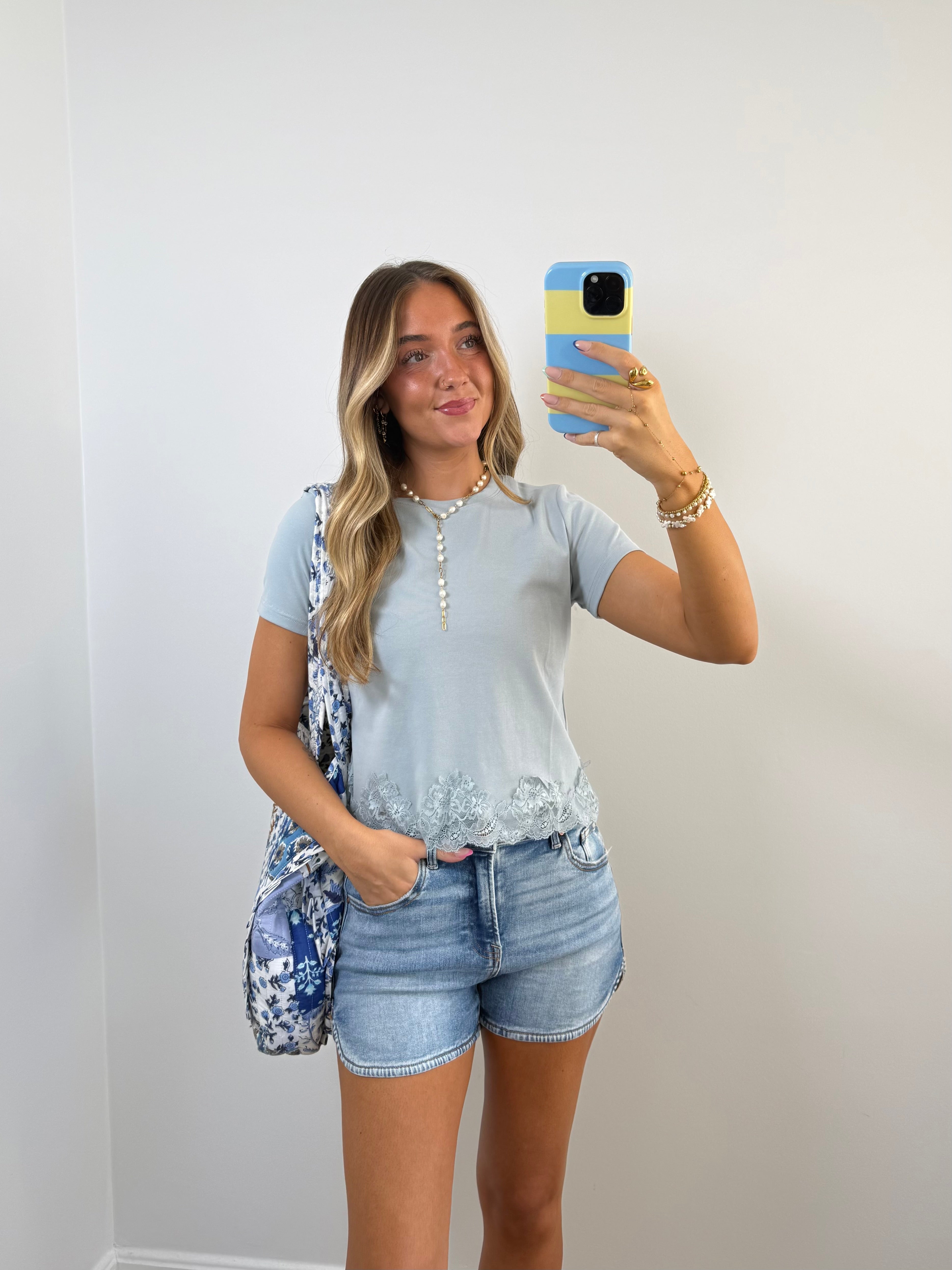 Delany Lace Trim Top