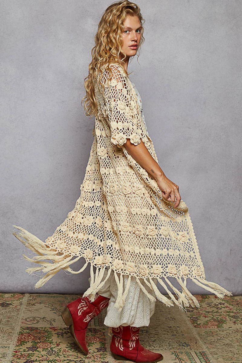 Golden Coast Crochet Cardigan