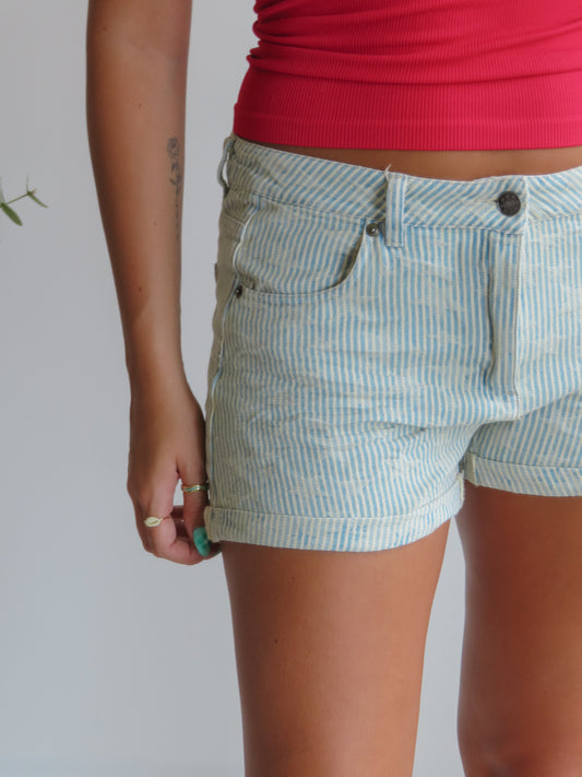 Stars & Stripes Jacquard Denim Shorts