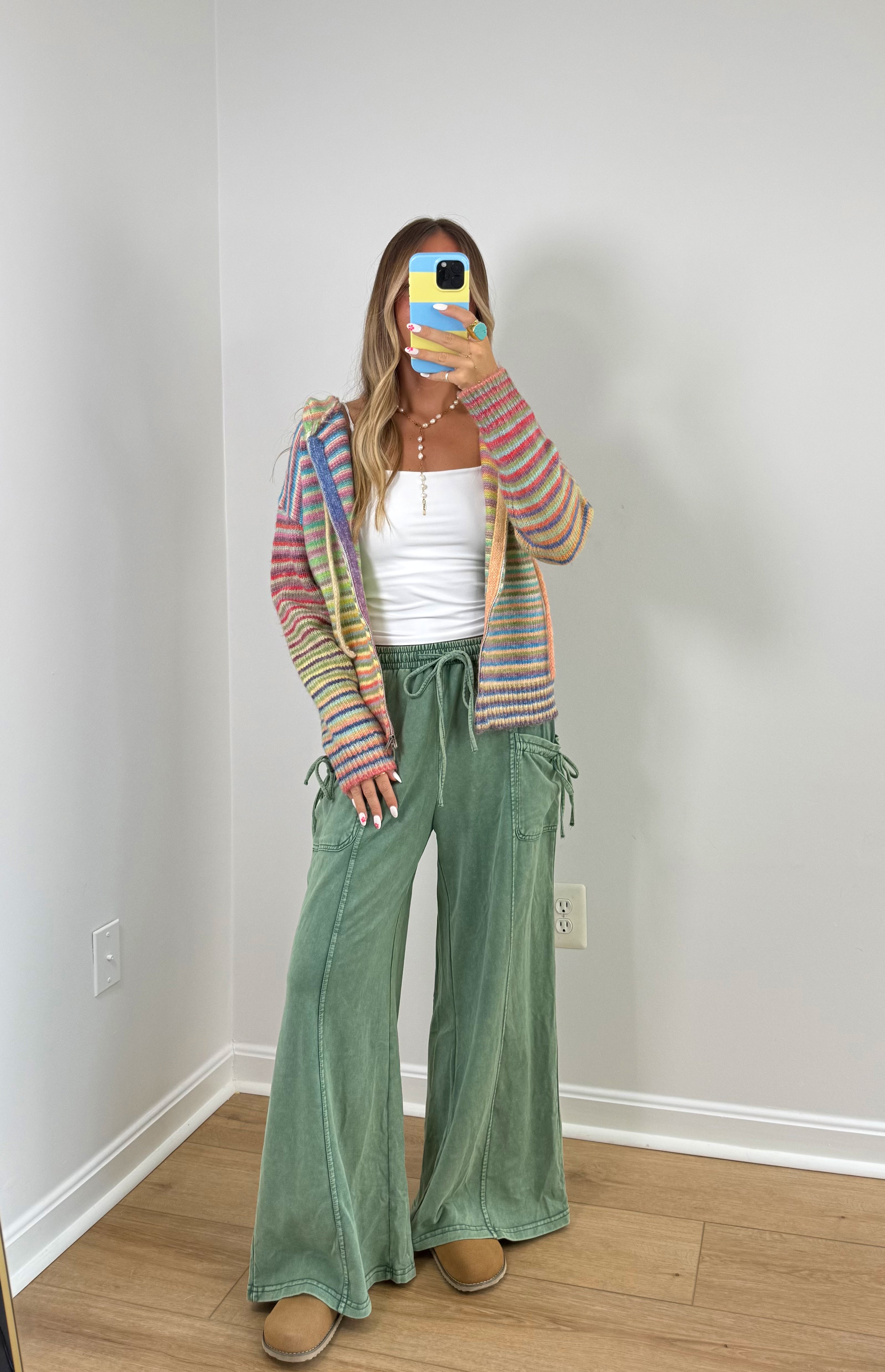 Living In Color Zip Up Sweater