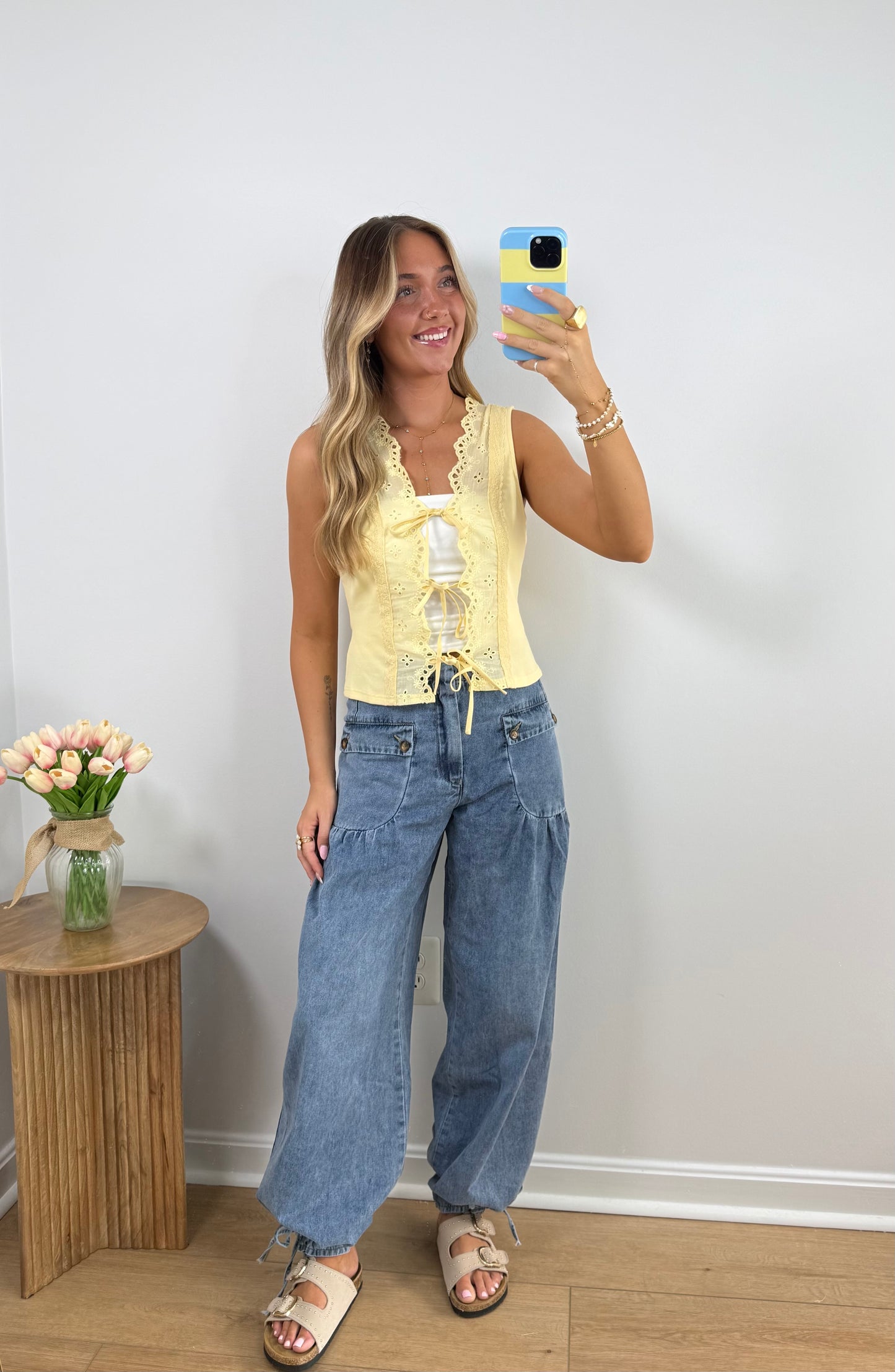 Buttercup Tie Front Top