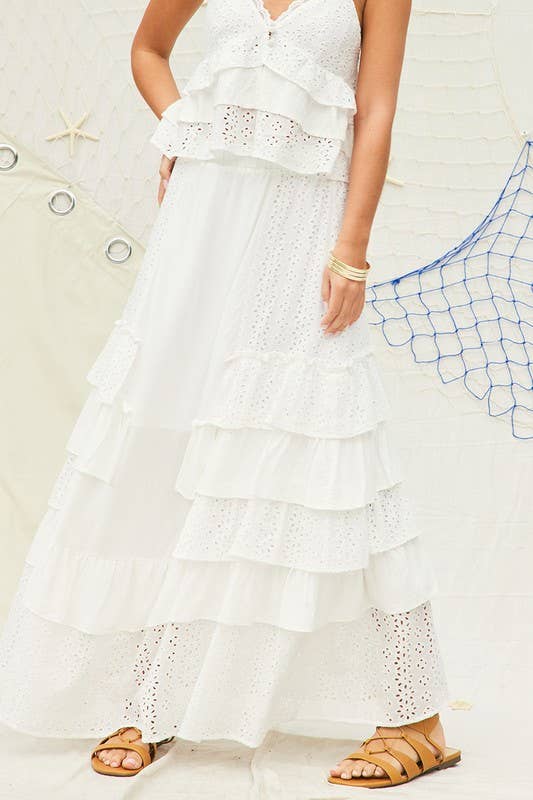Countryside Eyelet Maxi Skirt