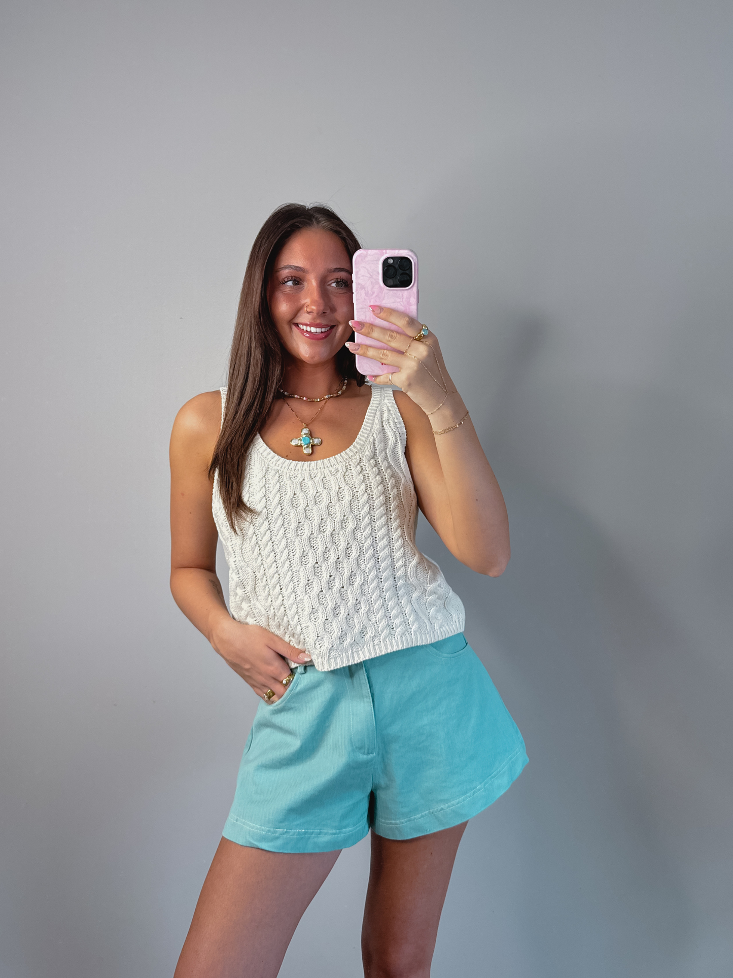 Oceanside Cable Knit Tank