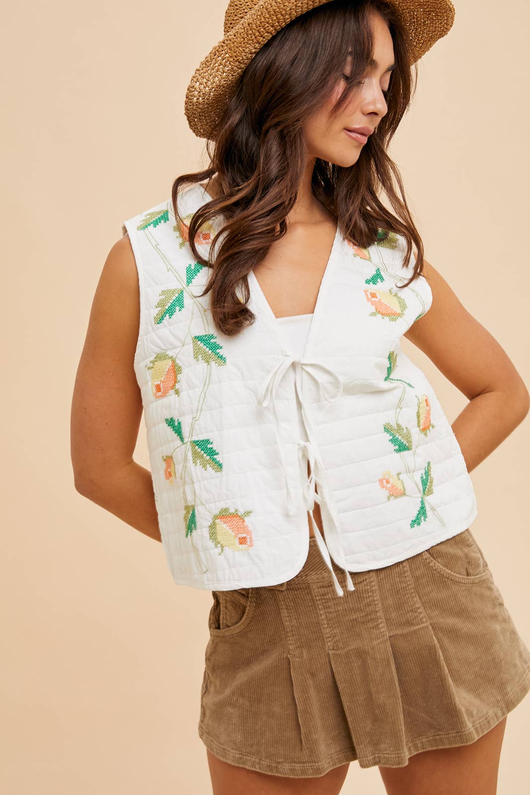 Sunny Stitch Quilted Vest