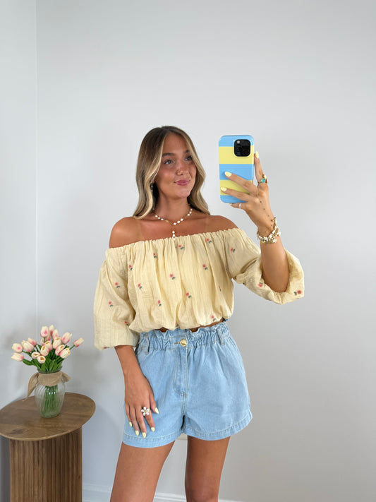 Picked For You Off-Shoulder Blouse