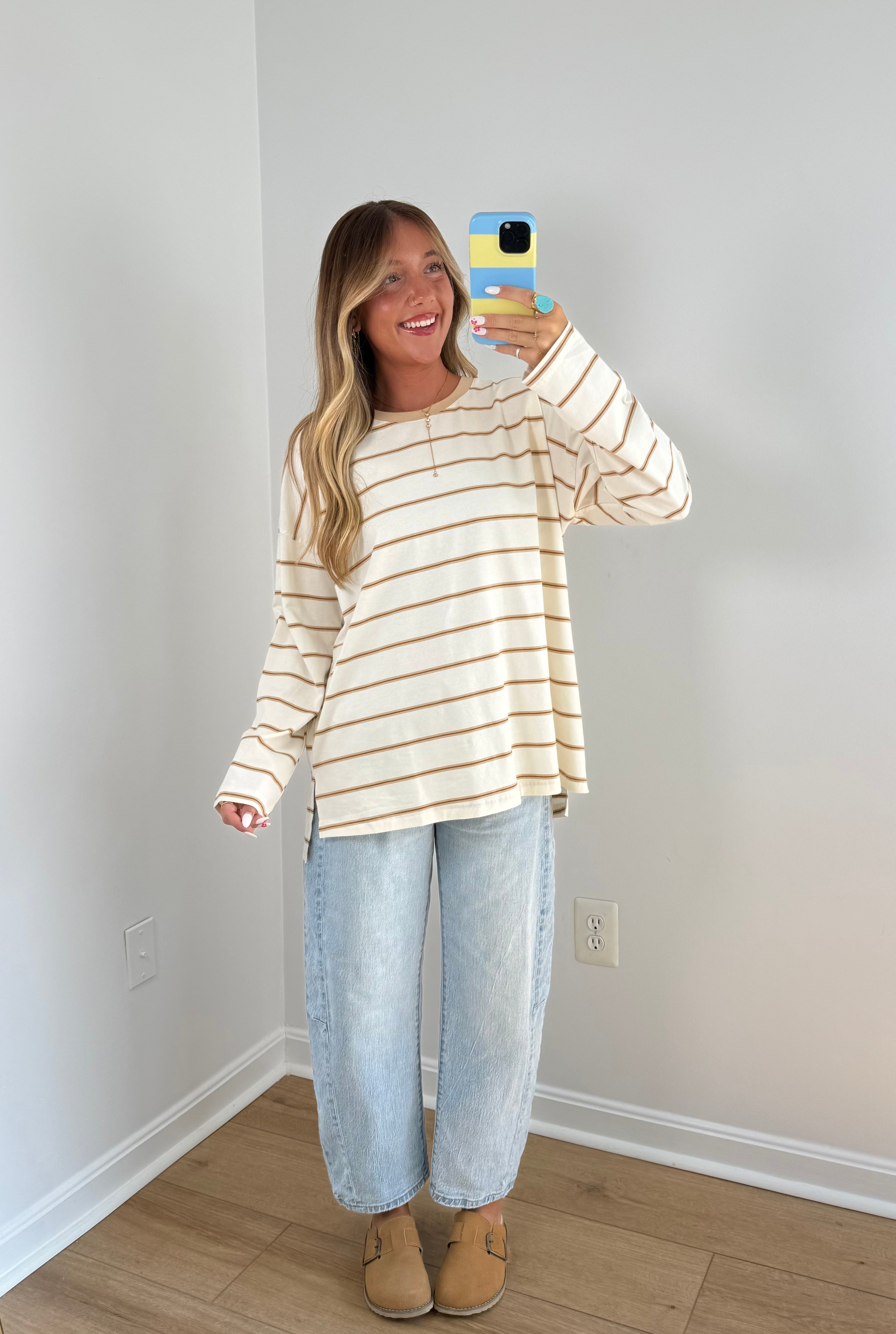 Riley Oversized Long Sleeve- Taupe