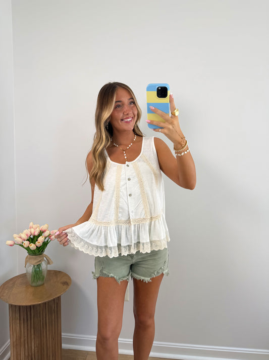 Ivory Lace Tank