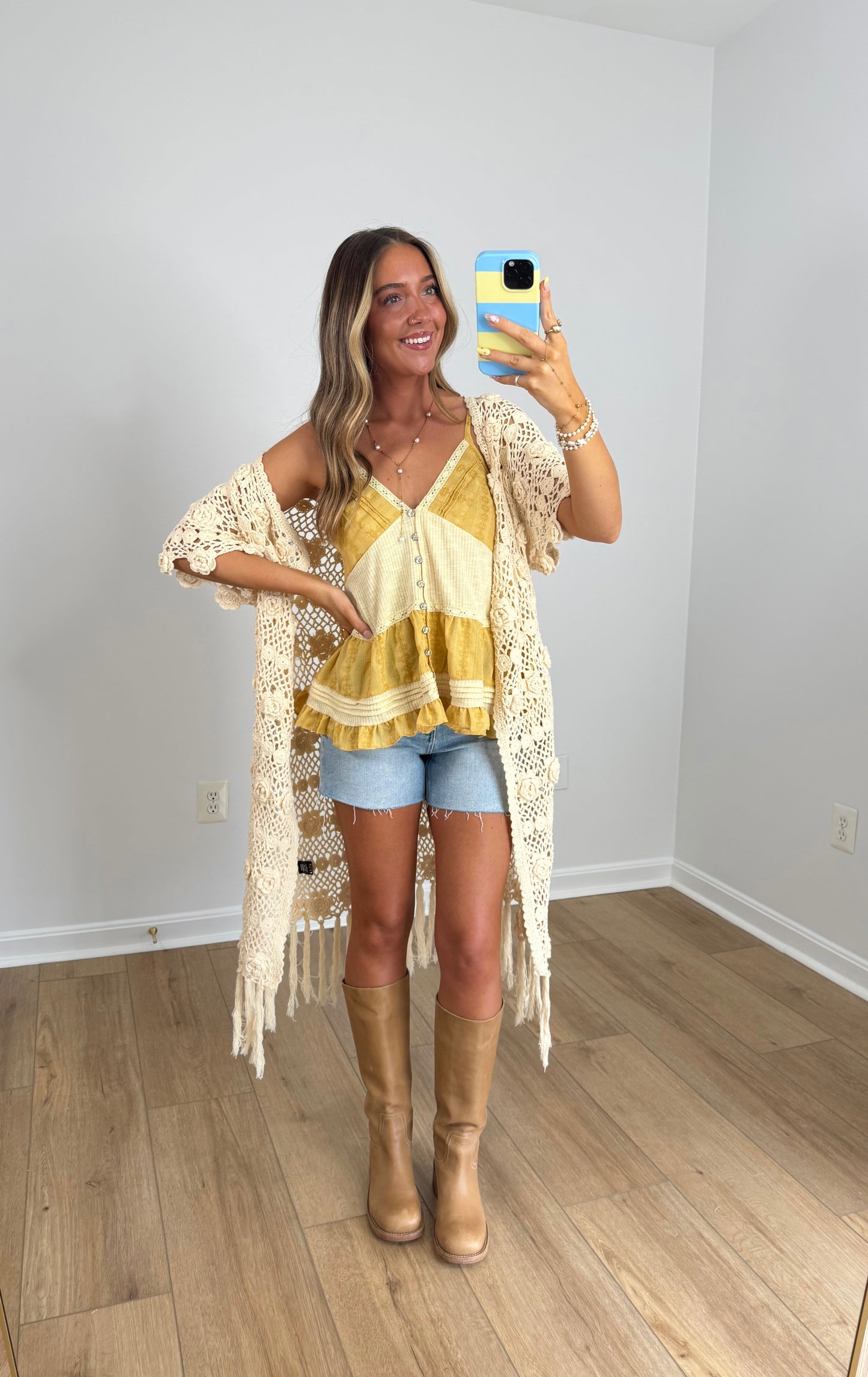 Golden Coast Crochet Cardigan