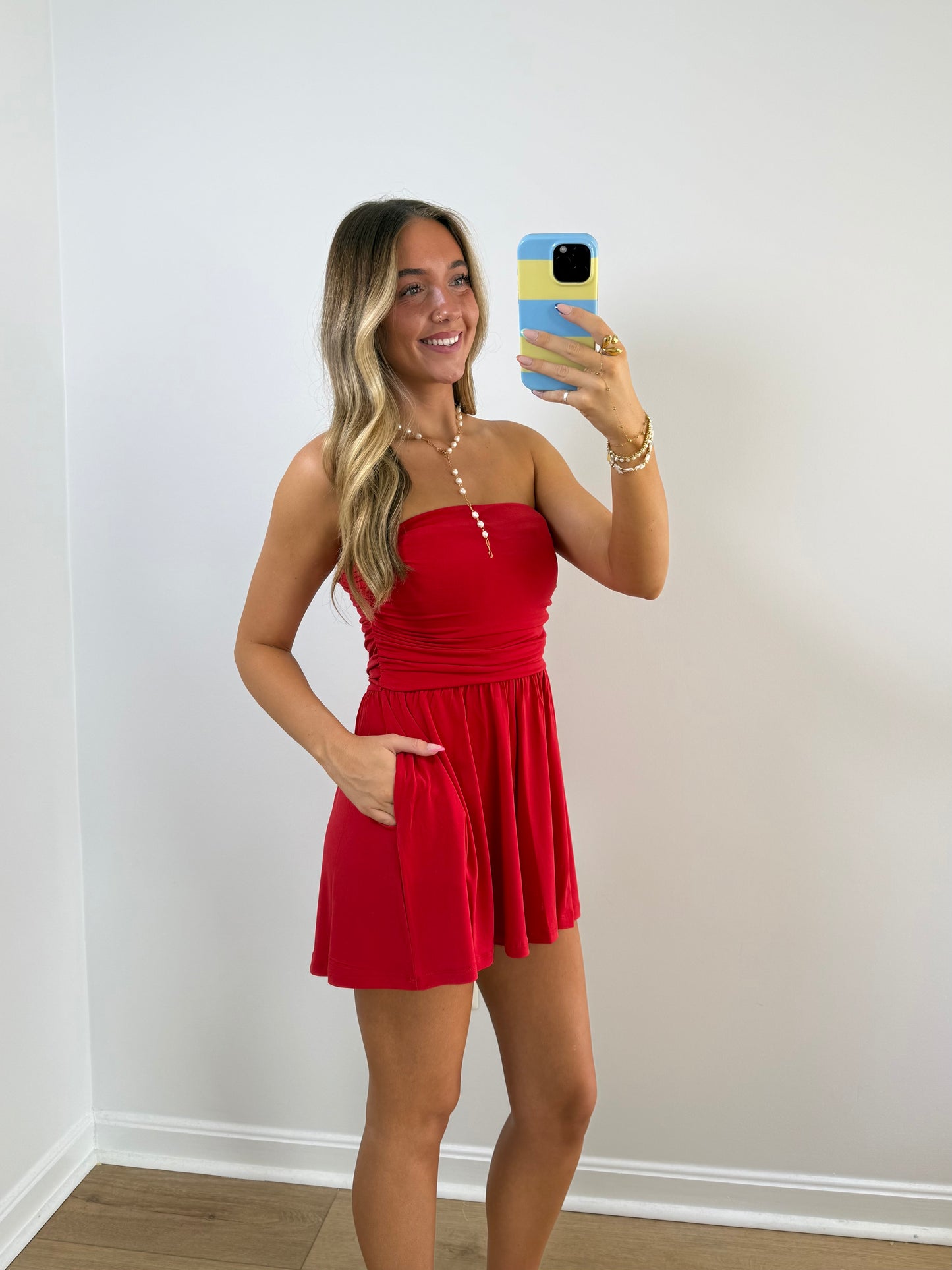 Firecracker Romper- Red