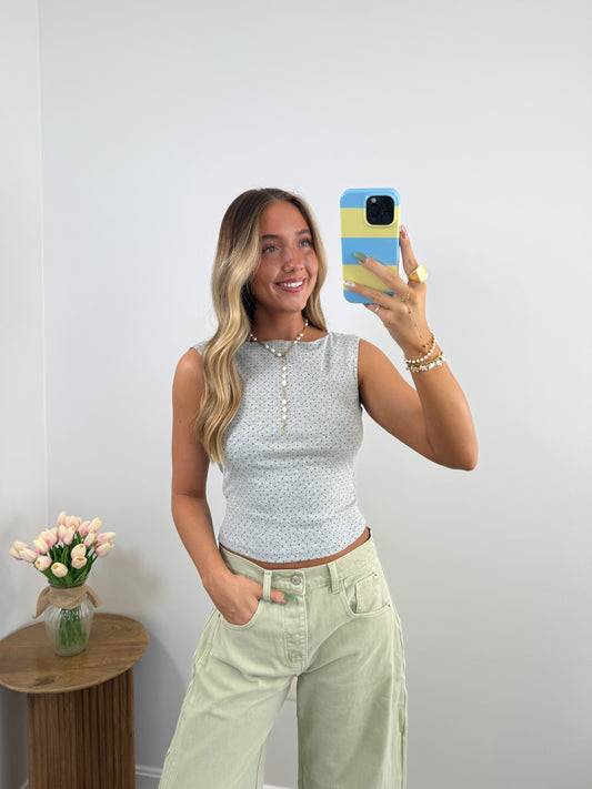 Classic Dot Boatneck Top