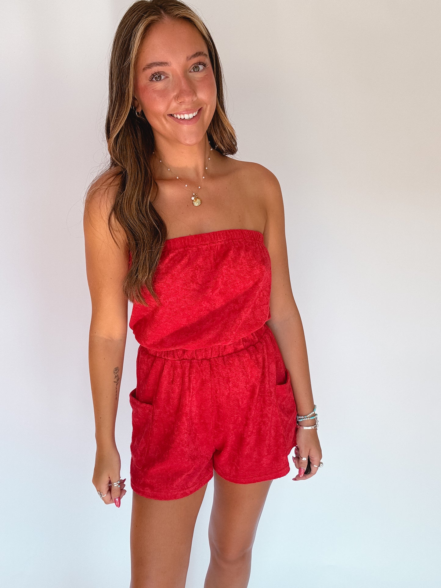 Firecracker Strapless Romper