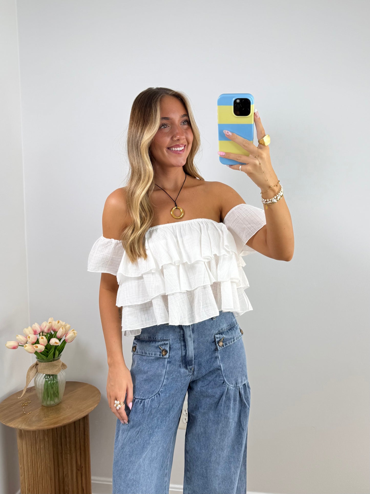 Southern Charm Off The Shoulder Top