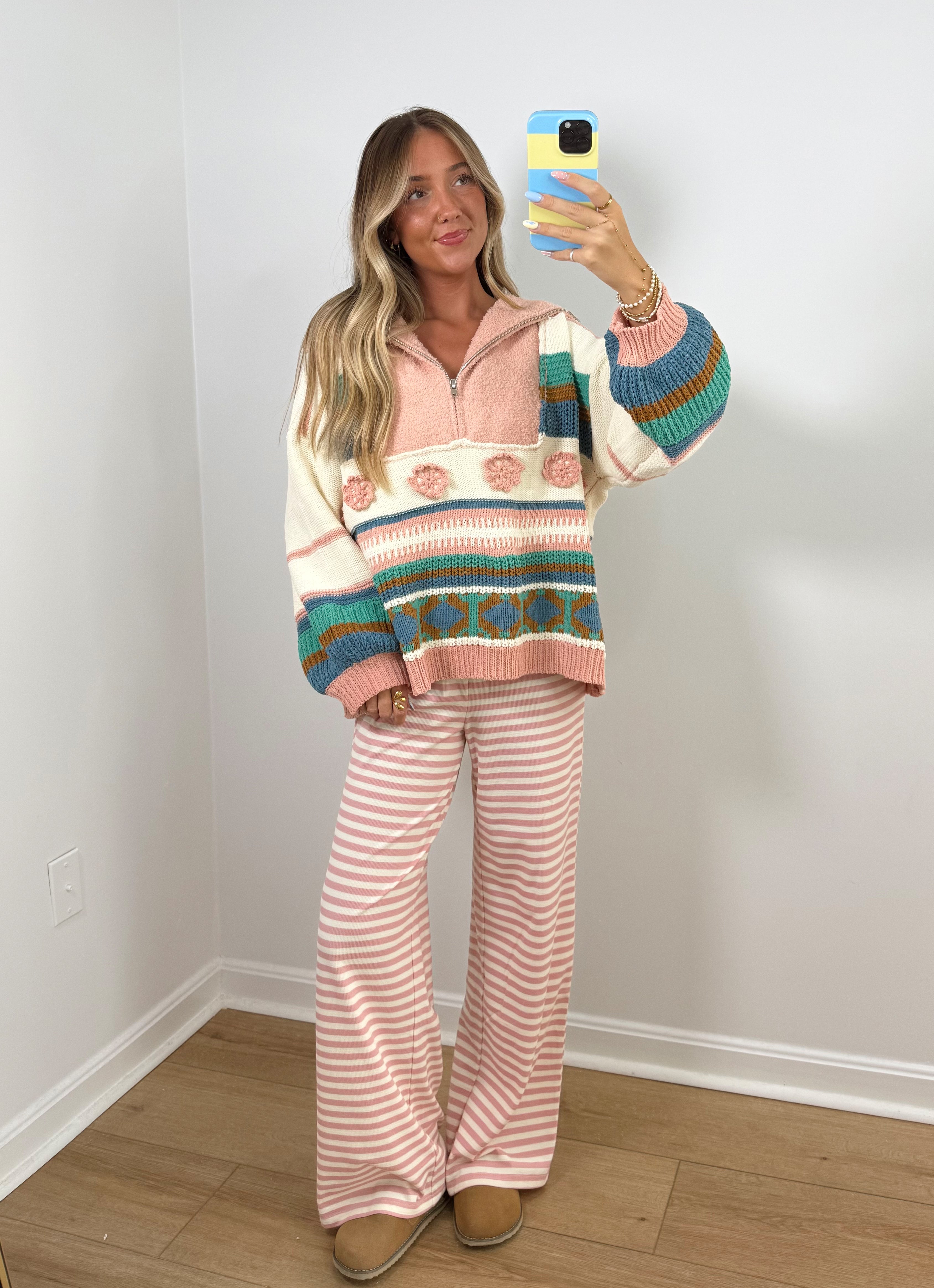 Vintage Charm Quarter Zip Up