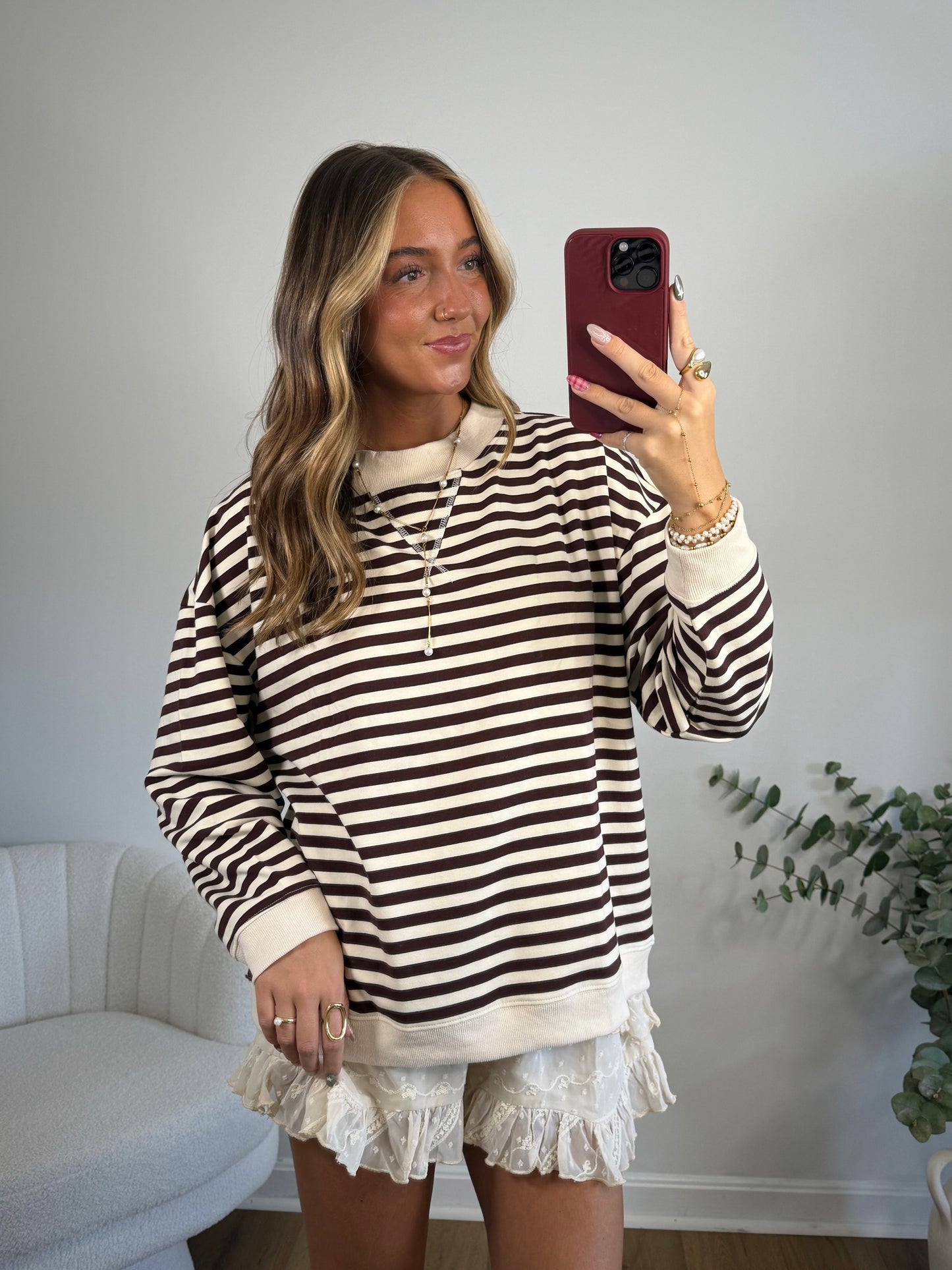 Cozy In Stripes Pullover