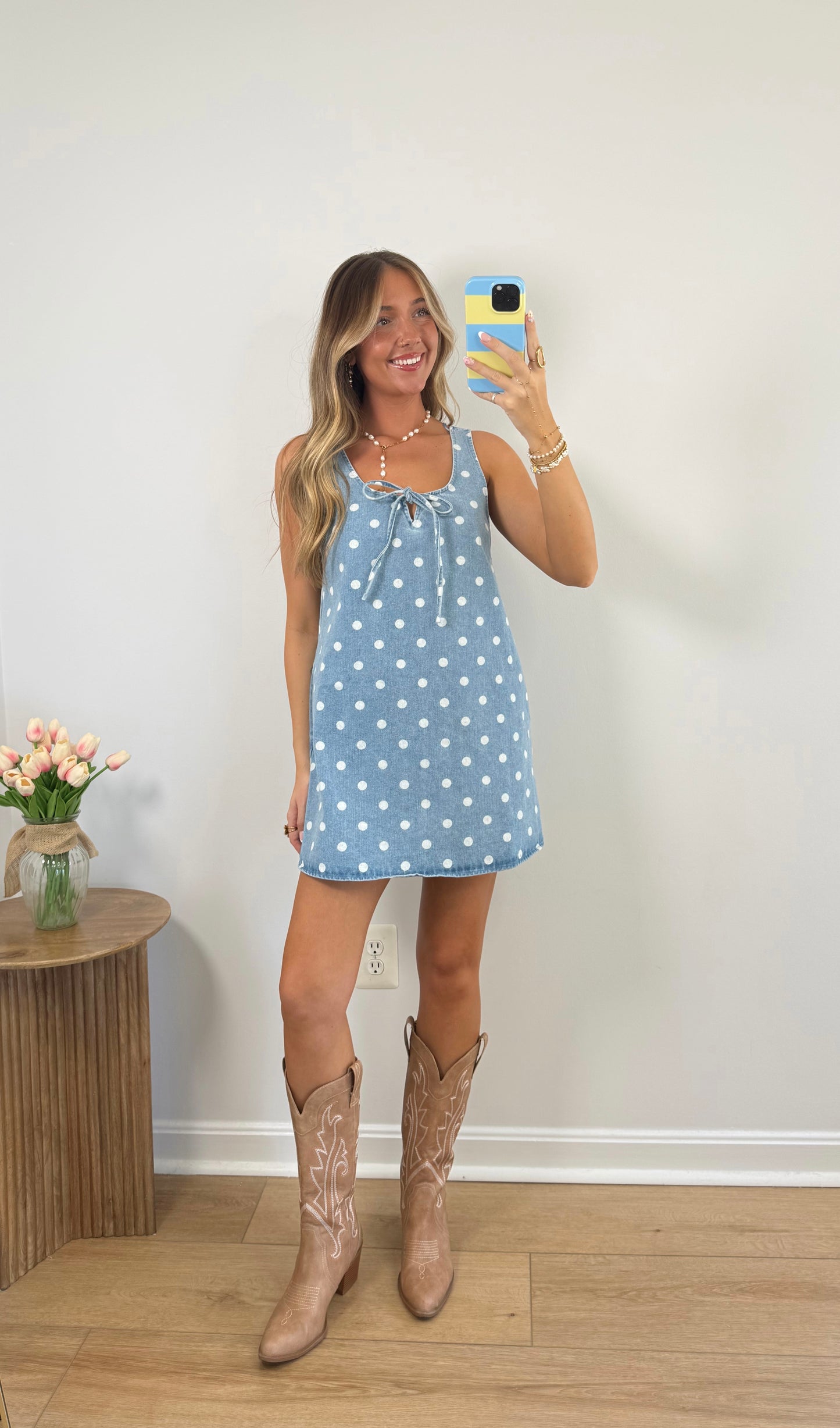 Denim Dottie Dress