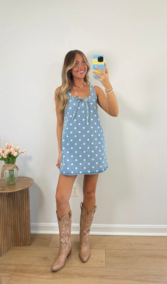 Denim Dottie Dress