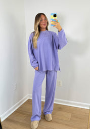 Cozy Club Pants-Purple
