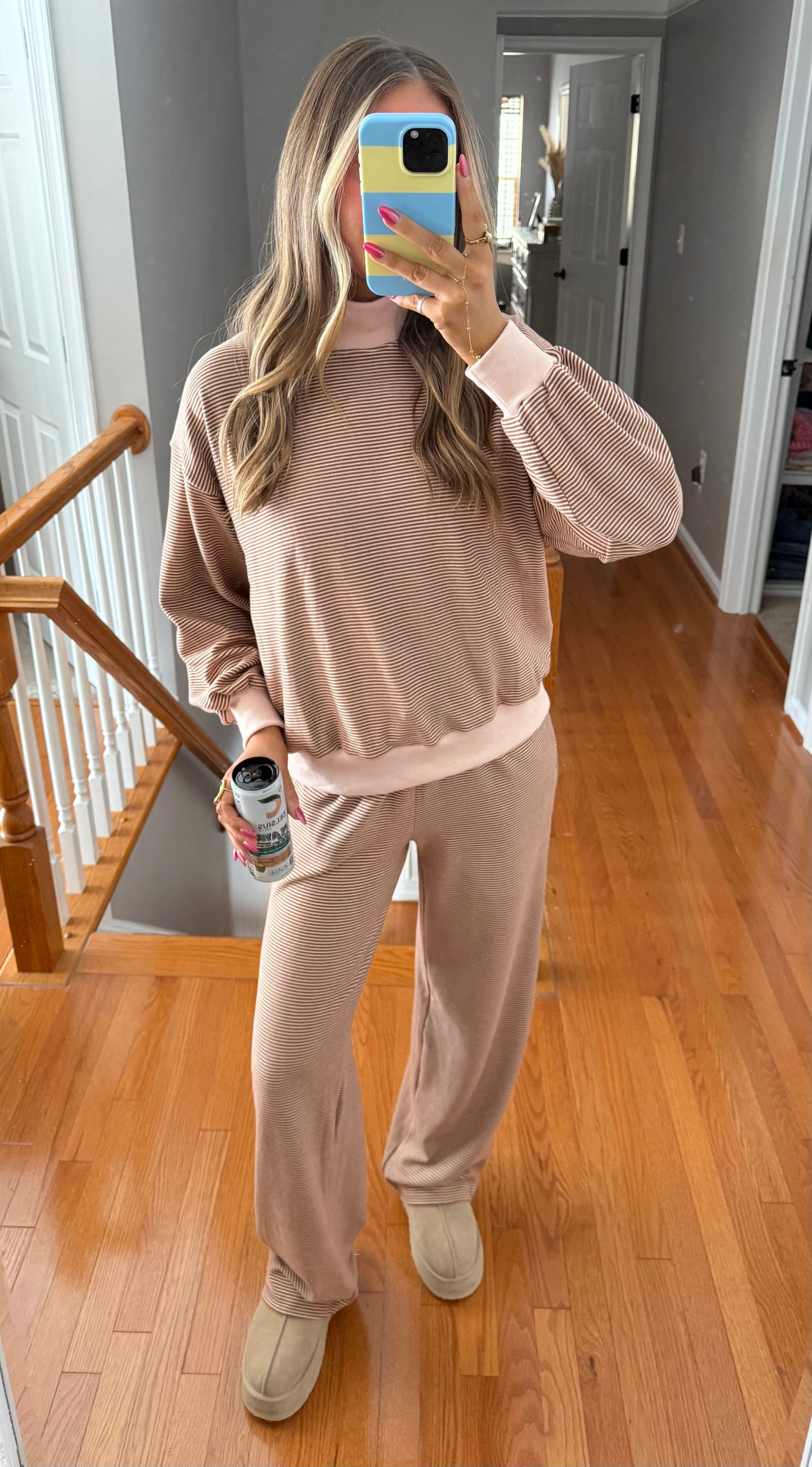 Must Have Mock Neck Set (BLUE & PINK)