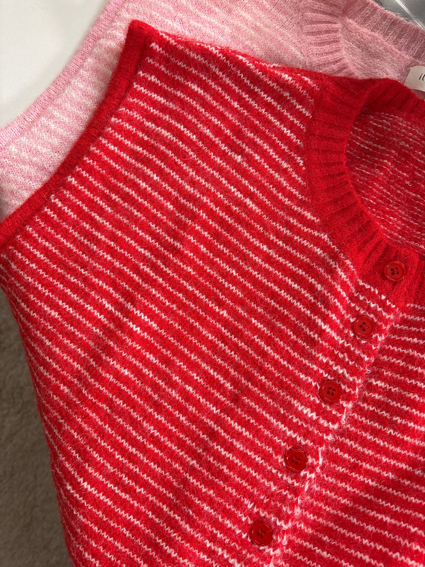 Soft Staple Striped Sleeveless Cardigan