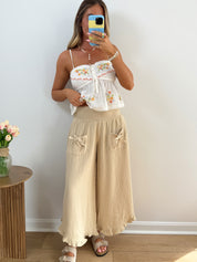 Golden Hour Pants- Oatmeal