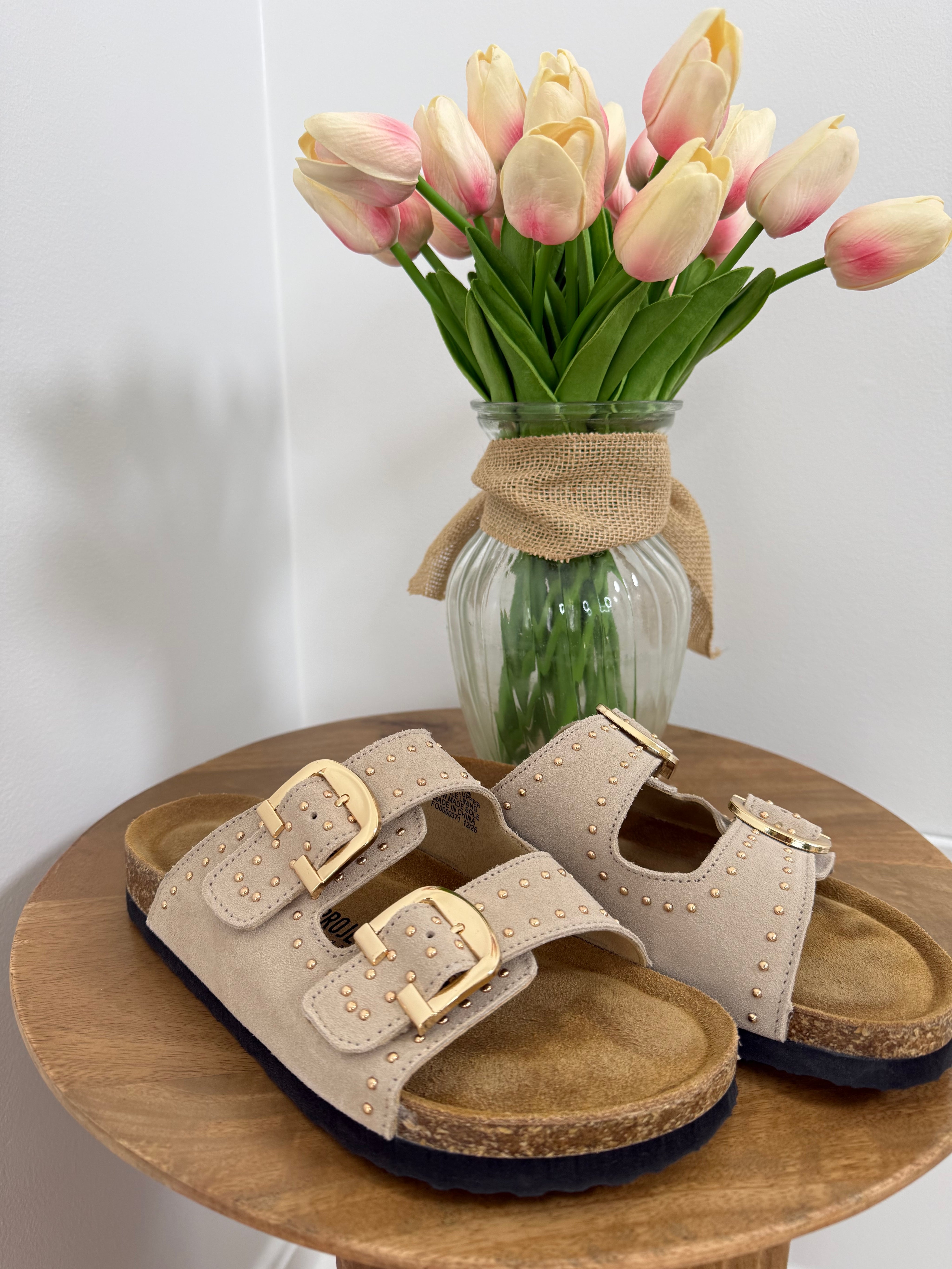 Golden Stud Sandals