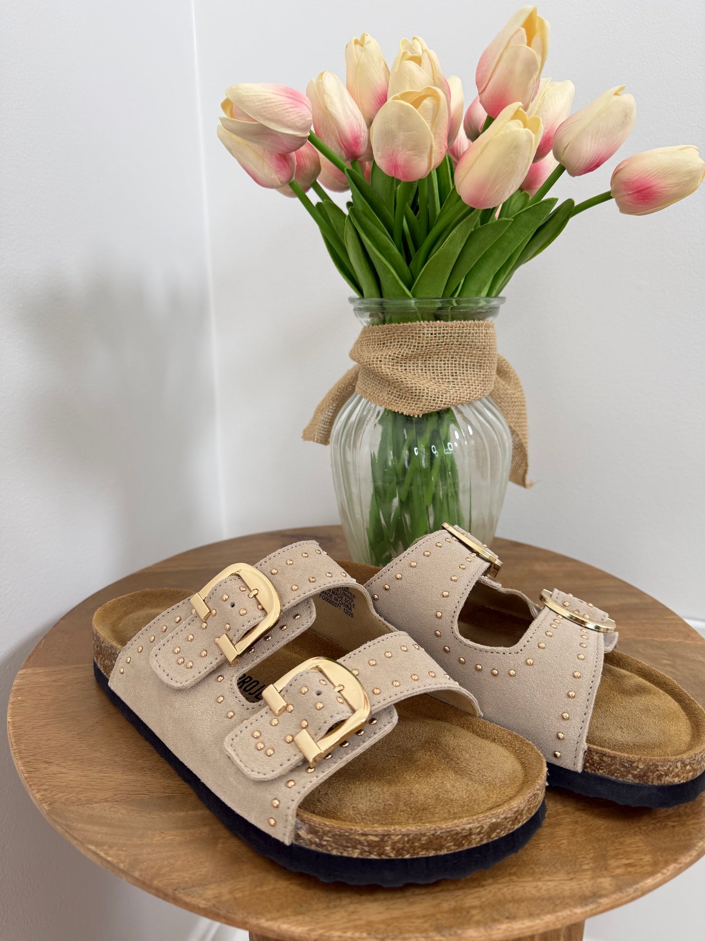 Golden Stud Sandals