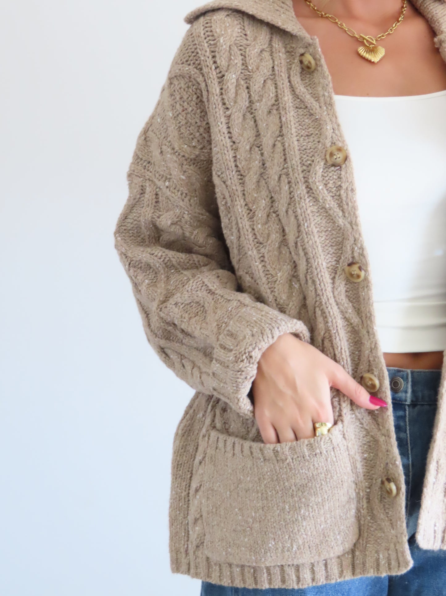 Homestead Cable Knit Cardigan (PREORDER NOV)