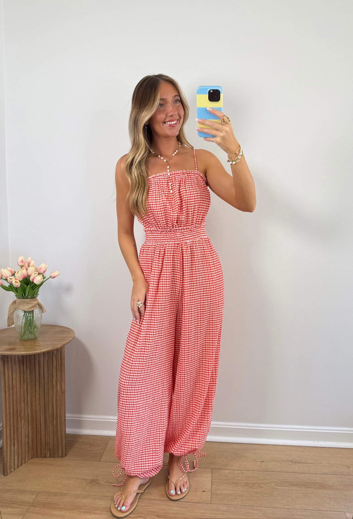 Gingham Jumpsuit