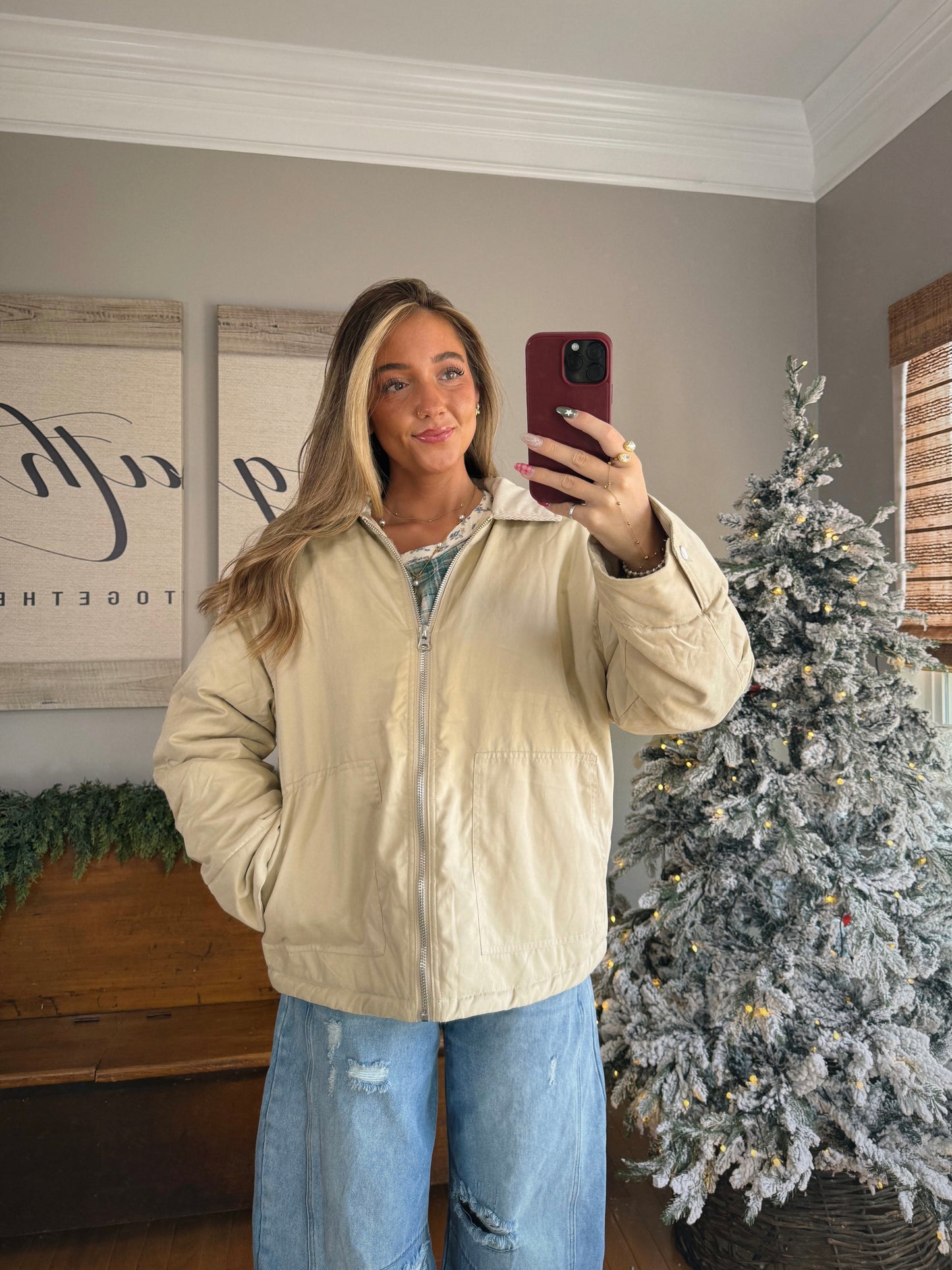 Staying Cozy Puffer Barn Jacket