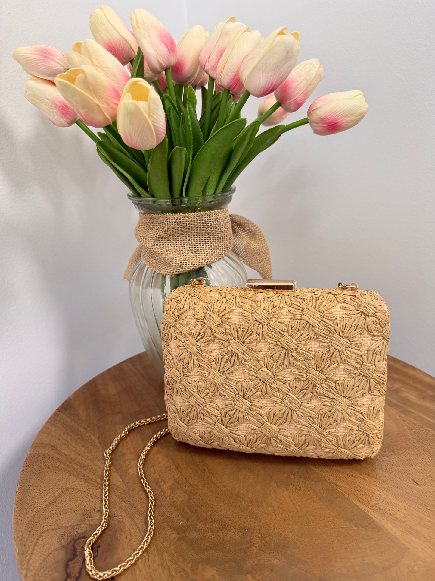 Golden Woven Clutch