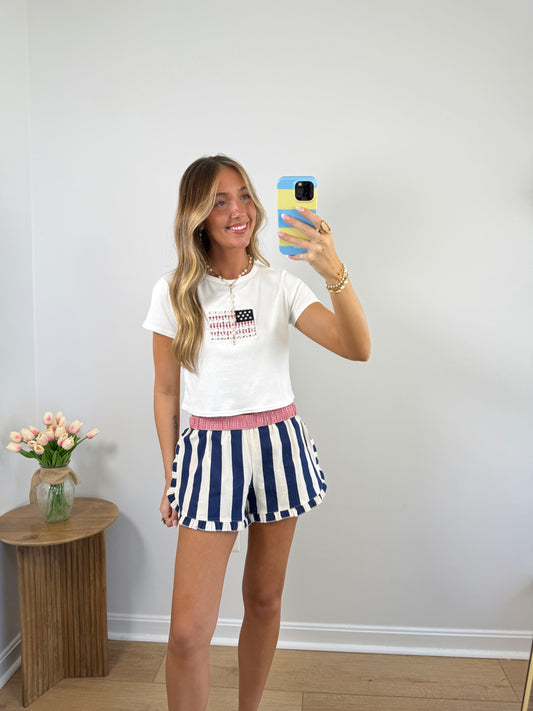 Red, White & Bloom Tee